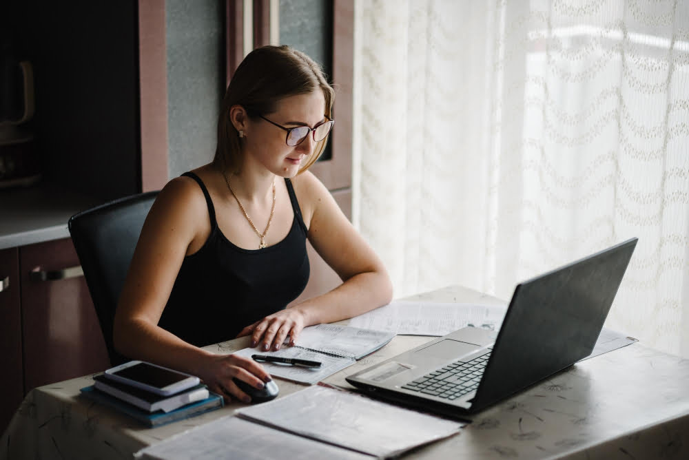 girl Freelance Writing